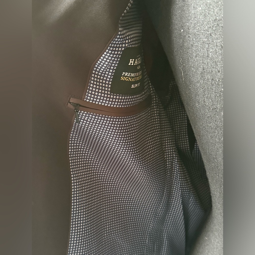 Haggar premium stretch signature blazer slim fit size 36 regular nwt - Picture 5 of 9